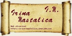 Irina Mastalica vizit kartica
